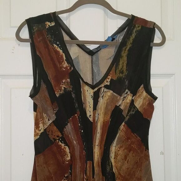 Simply Vera  Vera Wang  patterned dress Sz M - Picture 3 of 6